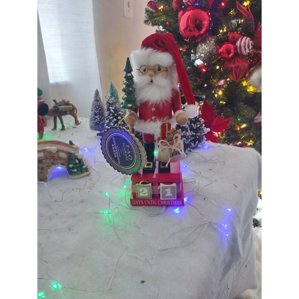 FAO Schwarz Countdown Till Christmas Wooden Holiday Decoration. NWOB